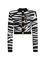 Disney x Balmain: The Lion King Zebra Knit Jacquard Cardigan