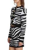 Disney x Balmain: The Lion King Zebra Knit Jacquard Cardigan