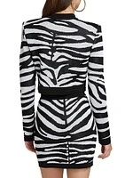 Disney x Balmain: The Lion King Zebra Knit Jacquard Cardigan