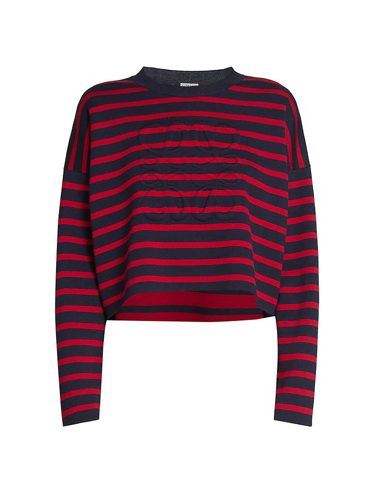 Anagram Striped Wool-Blend Sweater