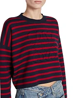 Anagram Striped Wool-Blend Sweater