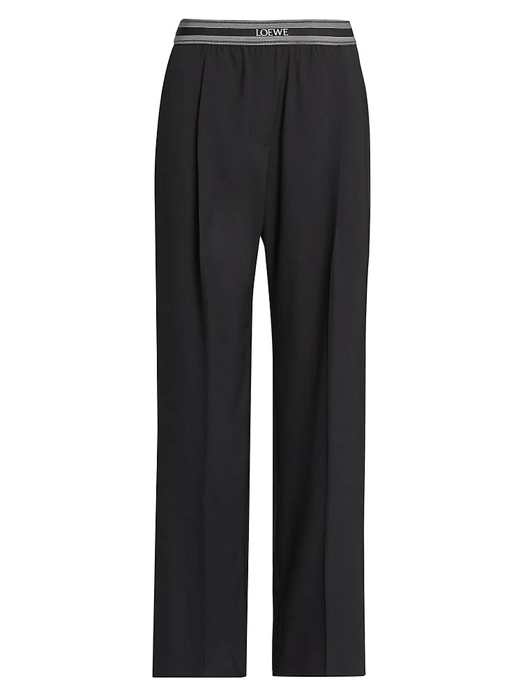 Logo Wool-Blend Trousers