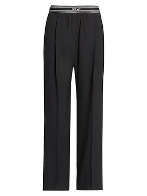 Logo Wool-Blend Trousers