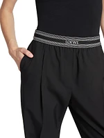 Logo Wool-Blend Trousers