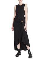 Pebble Stretch-Cotton Midi-Dress