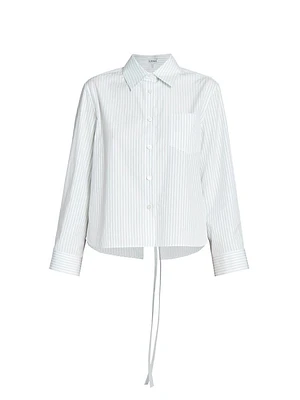 Trapeze Pinstriped Cotton-Blend Shirt