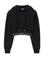 Cropped Logo Hoodie