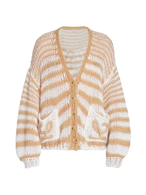 Anagram Striped Slouch Cardigan