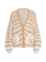 Anagram Striped Slouch Cardigan