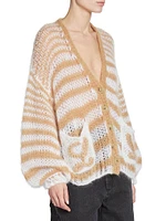 Anagram Striped Slouch Cardigan