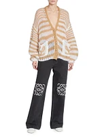 Anagram Striped Slouch Cardigan