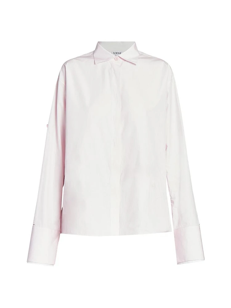 Turn-Up Boxy Cotton Shirt