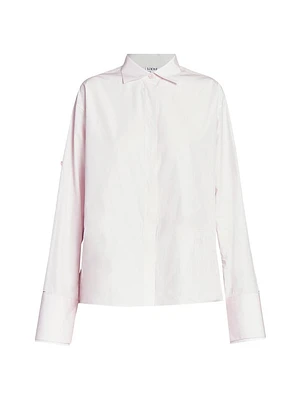 Turn-Up Boxy Cotton Shirt