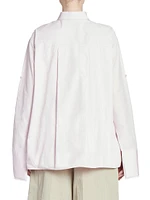 Turn-Up Boxy Cotton Shirt