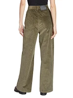 High-Waisted Corduroy Trousers