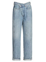 Deconstructed Straight-Leg Jeans