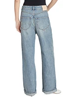 Deconstructed Straight-Leg Jeans