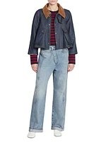 Deconstructed Straight-Leg Jeans