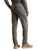 Pleated Cotton-Blend Trousers