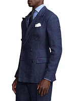 Kent Linen-Blend Double-Breasted Jacket