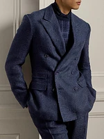 Kent Linen-Blend Double-Breasted Jacket