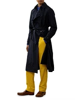 Silk Double-Breasted Trench Coat