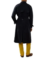 Silk Double-Breasted Trench Coat