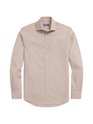 Glen Check Cotton Dress Shirt