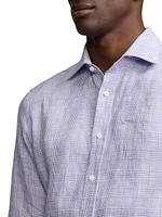 Linen Glen-Check Sport Shirt