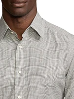 Cotton Flannel Glen-Check Sport Shirt