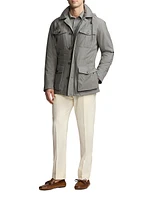 Hartridge Silk Hooded Field Jacket