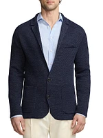 Linen-Blend Two-Button Blazer