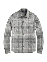 Plaid Cashmere-Blend Overshirt