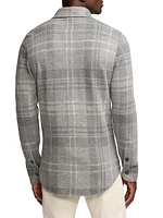 Plaid Cashmere-Blend Overshirt