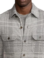 Plaid Cashmere-Blend Overshirt