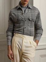 Plaid Cashmere-Blend Overshirt