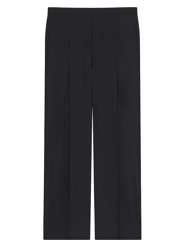 Tailored Pants Wool with Lurex Stripes