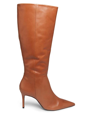 Mikki 90MM Leather Stiletto Boots