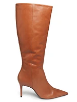 Mikki 90MM Leather Stiletto Boots