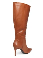 Mikki 90MM Leather Stiletto Boots