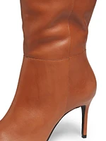 Mikki 90MM Leather Stiletto Boots