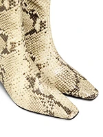 Dellia 65MM Snake-Embossed Leather Boots