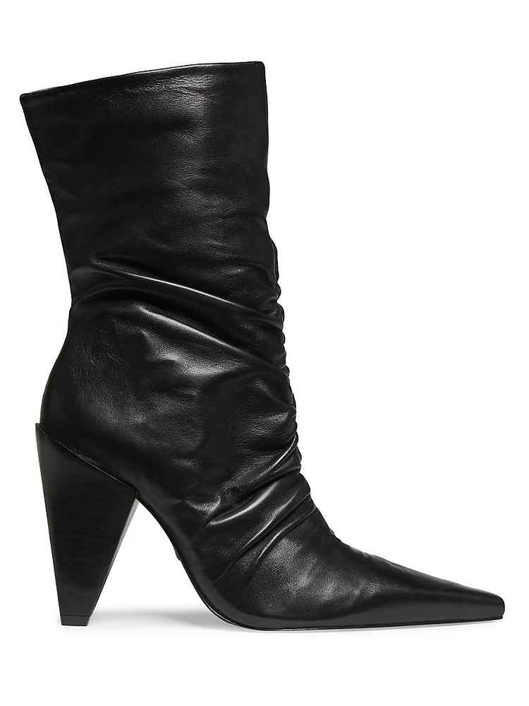 Lynn 100MM Leather Ankle Boots