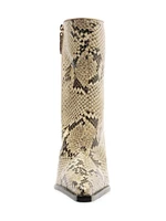 Raffaela 90MM Snake-Print Leather Boots