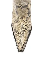 Raffaela 90MM Snake-Print Leather Boots