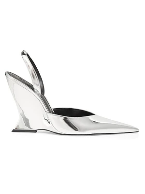 Siena 100MM Patent Leather Wedge Pumps