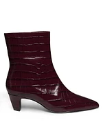 Dellia 65MM Crocodile-Embossed Leather Boots