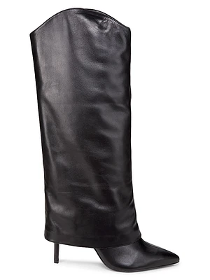 Maryana 90MM Leather Stiletto Boots