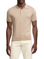 Striped Silk-Cotton Polo Shirt