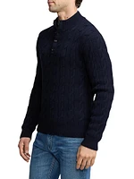 Bond St. Silks Cable-Knit Cashmere Sweater